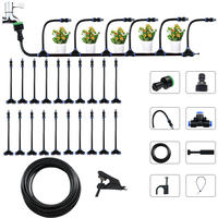 Système d'arrosage automatique à buse flexible de 20 cm, kit de refroidissement par pulvérisation à connexion rapide pour jardin, balcon, plante, nébuliseur