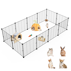 Guinea Lợn Playpen C & C Lồng Tự Làm Kim Loại Lưới Hàng Rào Cho Thỏ Thỏ Nhỏ Động Vật Nhỏ Môi TRƯỜNG SỐNG Động Vật Nhỏ 12Pcs Tấm - Product Image 1