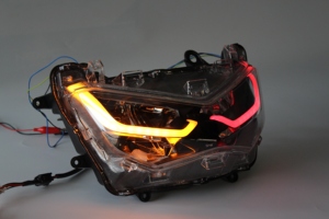 NMAX 155 125 2020 <span class=keywords><strong>2021</strong></span> phare LED de moto avec lampe de signalisation design personnalisé yeux paresseux phare avant pour YAMAHA accessoires - Product Image 4