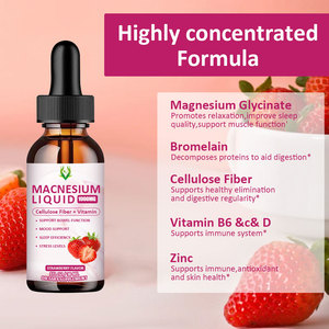 Gotas líquidas de magnesio OEM y ODM, fibra de celulosa de 1000mg, bromelina, vitamina C antioxidante, compatible con la salud inmunológica, glicinato de magnesio - Product Image 4