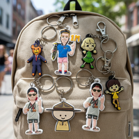Porte-clés en caoutchouc souple 2D/3D avec logo personnalisé, meilleur cadeau, design anime, ouvre-bouteille, étanche, léger, porte-clés en PVC