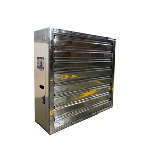 พัดลมติดผนังแบบแกนหมุน HME SHRV-1380 สแตนเลส ขนาด 1380 มม. ใช้ไฟฟ้า 220V/380V แบบลูกปืน  ODM ปรับแต่งได้สำหรับโรงเรือนเพาะปลูกและฟาร์มสัตว์ปีก - Product Image 1
