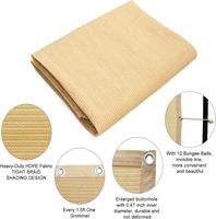 Jaring Peneduh Anti Debu Warna Beige 350GSM Tahan Aus Ukuran Kustom Jaring Peneduh HDPE Cocok untuk Penggunaan Luar Ruangan dan Rumah Kaca