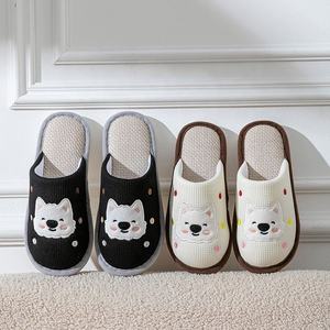 Pantuflas <span class=keywords><strong>de</strong></span> Lino para <span class=keywords><strong>Mujer</strong></span> <span class=keywords><strong>en</strong></span> Primavera y Otoño, Antideslizantes y Ligeras para el Hogar, Pantuflas <span class=keywords><strong>de</strong></span> Lino <span class=keywords><strong>de</strong></span> Verano para Hombre - Product Image 1