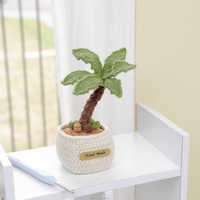 Décorations modernes pour la maison, accessoires de voiture, fleurs artificielles, mini plante succulente en crochet faite à la main