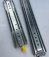 Glissières de tiroir télescopiques robustes JVSIN en acier laminé à froid de 45 mm avec fermeture amortie pour armoire de cuisine et table coulissante
