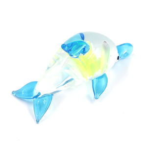 ジュエリー制作用 ムラーノランプワーク ハンドメイド アートグラス イルカペンダントネックレス - Product Image 4