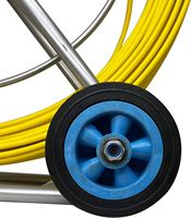 Machine automatique de tirage de câble à fibre optique 12 mm 300 mètres, avec tiges de tirage de câble 200 m pour enroulement et tirage de câbles colorés de taille moyenne
