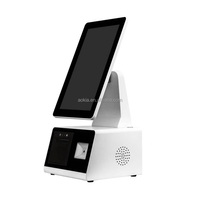 AOKIA Mesin Kios Swalayan 11.6 Inci Sistem POS Mesin Penjual Otomatis Kios Pembayaran Restoran Cepat Saji dengan Printer Struk dan Pemindai