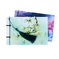 Cuaderno Suiyuefang Original Retro de Estilo Chino con Encuadernación de Hilo, A6, en Blanco, Portátil, con Borla, para Regalo