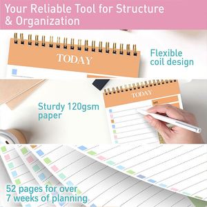 Custom Ins Style Daily Spiral Binding Memo Notepad Self-Discipline Schedule Time Management Planner Loose <b>Leaf</b> Coil Notebook - Product Image 4