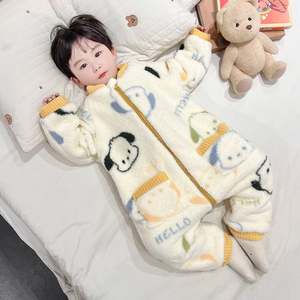 Ultra-soft Coral Velvet Baby Sleeping Bag Baby Wearable <b>Blanket</b> Swaddle Bundler Sleeping Bag for Newborn - Product Image 6