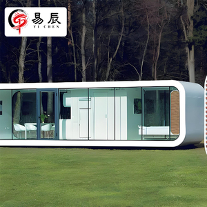 Mô-đun thủy tinh nhỏ nhà không gian viên nang đúc sẵn sống container nhà táo Canin prefab nhà - Product Image 1
