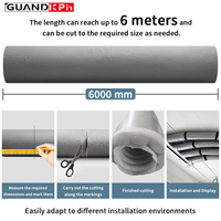 Conduite acoustique flexible 100 % sans fibre de verre, sans odeur, en mousse nano isolante pour filtre à charbon et ventilateur d'extraction