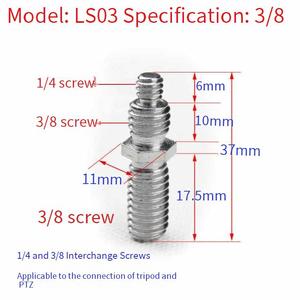 Đế Quốc Monopod chuyển đổi vít cho 1/4-3/8 giá ba chân Phụ Kiện máy ảnh nhiếp ảnh đầu trung tâm vít Metric thép bền - Product Image 3