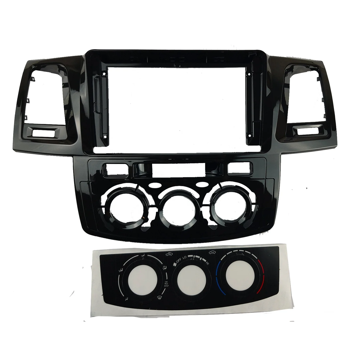 Panel de tablero para Toyota Fortuner Vigo Hilux 2007-2014, 9 pulgadas, Radio Fascia estéreo, GPS, reproductor de DVD, marco de instalación, cubierta adaptadora, bisel