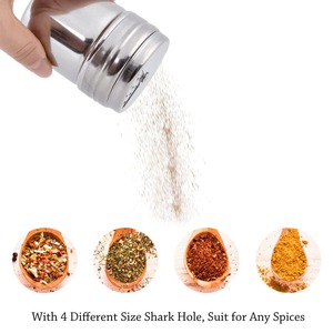 Bouteille à épices en acier inoxydable, gadget de cuisine, shaker à épices, pour barbecue, cuisson, pâtisserie, multi-usage, pour sel, sucre et assaisonnements - Product Image 3
