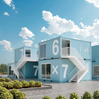Maison préfabriquée en conteneur maritime moderne à 2 étages, personnalisée, écologique, durable, imperméable, résistante au feu, salon