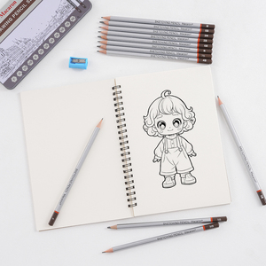 Ensemble de crayons à <span class=keywords><strong>fusain</strong></span> Macaron, crayons professionnels HB, papeterie avec boîte, crayons à <span class=keywords><strong>dessin</strong></span> personnalisés, croquis pour l'éducation et le travail - Product Image 5