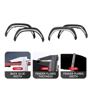 Élargisseurs d'ailes TXR pour <span class=keywords><strong>Toyota</strong></span> Hilux 2015-2020, noirs avec design chromé, accessoires auto - Product Image 2