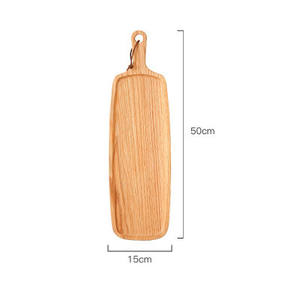 Plateau de service en bois carré H567 pour steak, fruits, pain, gâteaux, sushis, planche à découper, plateau de cuisine, bloc de découpe en bois - Product Image 2