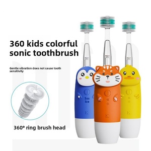 แปรงสีฟันไฟฟ้าโซนิคสำหรับเด็ก หัวกลมเล็ก 360 องศา พร้อมขนแปรงนุ่มดูปองท์ ทำความสะอาดตัวเองได้ อายุการใช้งานแบตเตอรี่ 50+ วัน - Product Image 3