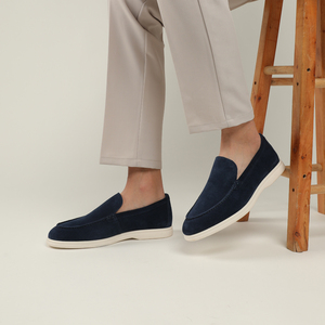 En Çok Satan Hakiki Deri Koyun Süet Loafer Ayakkabı Erkekler için Moda Kadife Günlük Ayakkabılar Sivri Burun - Product Image 1