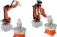 Robot CNC à 7 axes haute efficacité Kuka, puissance du brocheur 15 kW, pour la sculpture sur marbre, granit, bois, mousse, statues 3D, Hualong