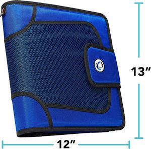 Case-it Mighty Zip Tab Zipper Binder, Laptop Tablet Portfolios Padfolio Binder <b>Travel</b> <b>Documents</b> <b>Holder</b> Organizer - Product Image 2