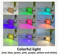 Base de lampe LED sans fil sculptée en forme de cube, support de lampe en cristal, pendentifs artisanaux, cadeau créatif, lumière d'ambiance