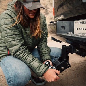 Enganche de <span class=keywords><strong>Remolque</strong></span> Ajustable para Remolcar y Transportar - Compatible con Receptor de 2.5" con Doble <span class=keywords><strong>Bola</strong></span> (2" x 2-5/16") y 7" de Caída, 18000 lb de Peso Total Vehicular - Product Image 4