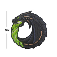 100% broderie couleurs Dragon de feu animaux mythiques Patch avec crochet support pour bricolage tactique sac vestes chemise étiquettes en tissu