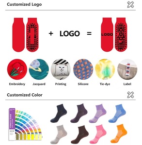 Biểu Tượng Tùy Chỉnh Sân Chơi Trong Nhà Chống Trượt Vớ Trampoline Công Viên Cotton Polyester Thể Thao Grip Vớ Tất Cả Các Tuổi Trampoline Vớ - Product Image 4
