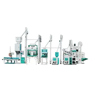 20-30ton per day auto combined rice milling machine With Stone Remover/rice polisher color sorter packing machine