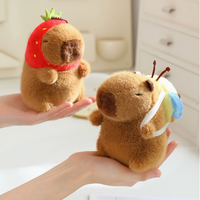 Porte-clés en peluche Capybara mignon, pendentif de sac animal de dessin animé, cadeau unisexe doux importé