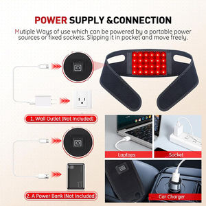 Terapia de luz roja para alivio en el hogar del dolor de cuello y fatiga, compresa caliente de luz roja para adelgazar el rostro y correa para la barbilla - Product Image 3