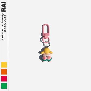 Porte-clés pendentif pour sac d'école, motif pêche <span class=keywords><strong>RAI</strong></span>, style 'Hip Girl', mignon, créatif, personnalisé, cadeau, ornements suspendus pour influenceurs - Product Image 5