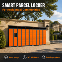 Casier à colis intelligent avec serrure électronique, tailles flexibles, compartiments personnalisables, résistant aux intempéries et à l'eau pour les communautés d'appartements