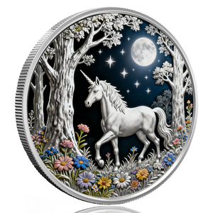 1 OZ 999 Pure Copper Coin <strong>Silver</strong> Plated High Relief Wildlife Unicorn Year of the Horse Bullon <strong>Bar</strong> - Product Image 3