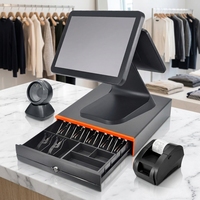 Mesin POS Layar Sentuh Penuh OEM 15/15.6 Inci Sistem Point of Sale All-In-One Kasir Bisnis POS untuk Toko Ritel Salon