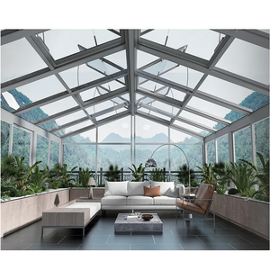 Véranda en verre à haute efficacité énergétique, verre double trempé Low-E, cadre en aluminium thermolaqué anti-corrosion, hôtel écologique - Product Image 1