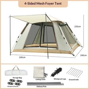 Tente de <span class=keywords><strong>camping</strong></span> extérieure 3-4 <span class=keywords><strong>personnes</strong></span>, monocouche, entièrement automatique, pliable, portable, ouverture rapide, imperméable, anti-UV, en tissu Oxford - Product Image 6
