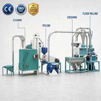 Machine de traitement de la farine de maïs à haute efficacité 5T/jour avec moteur et roulements, équipement de mouture