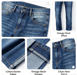 Jeans de Mezclilla Vintage para Hombre LTB Roden, Corte Medio, 100% Algodón, Color Azul Giotto, Talla 38W/32L, Modelo 2426 - Product Image 4