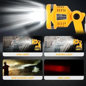<span class=keywords><strong>Lampe</strong></span> de poche sans fil LED <span class=keywords><strong>lampe</strong></span> de travail pour Makita/Dewalt/Milwaukee/<span class=keywords><strong>Bosch</strong></span>/Ryobi <span class=keywords><strong>18V</strong></span> Li-ion batterie 12W projecteurs d'urgence avec USB - Product Image 5
