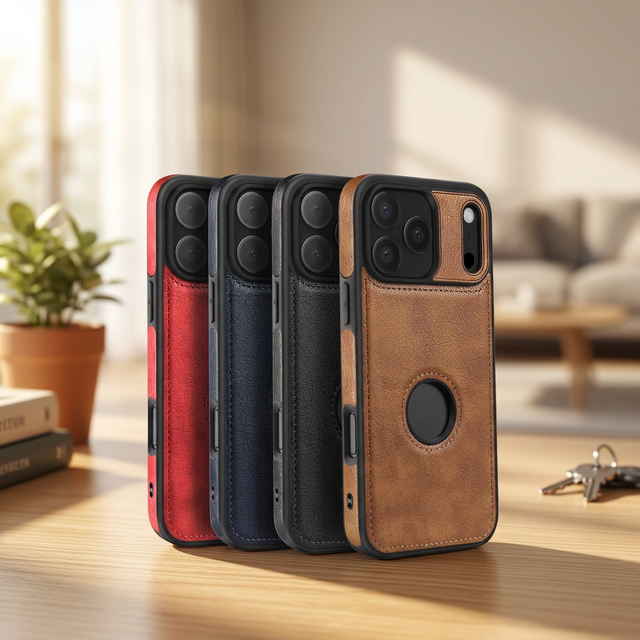 Wholesale Custom Leather Mobile Phone Case for iPhone 18 17 Pro Max 16 15 14 13 12 S22 S23 S24 S25 S26 Ultra PU TPU Leather Case