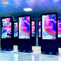 Kiosque Totem vertical d'extérieur avec écran LCD étanche IP65 Lecteur publicitaire 43 55 65 75 86 pouces