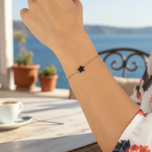 Azuris 925 Sterling Silver Mini Star Bracelet Fine Body <b>Chain</b> Jewelry Turkey Origin - Product Image 3