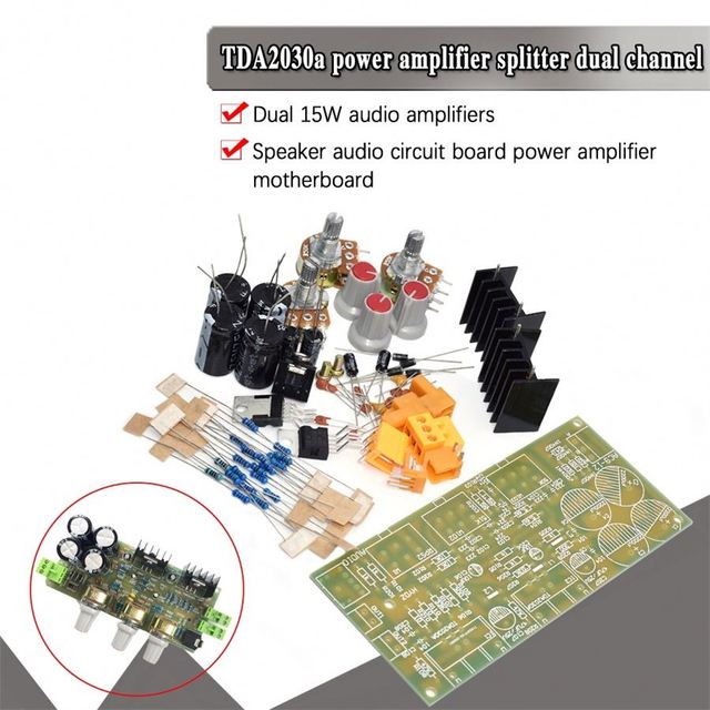 TDA2030A DIY Kit Electronic Amplifier Dual Channel Power Board DIY Kit Production Training Suite Student Lab TDA2030