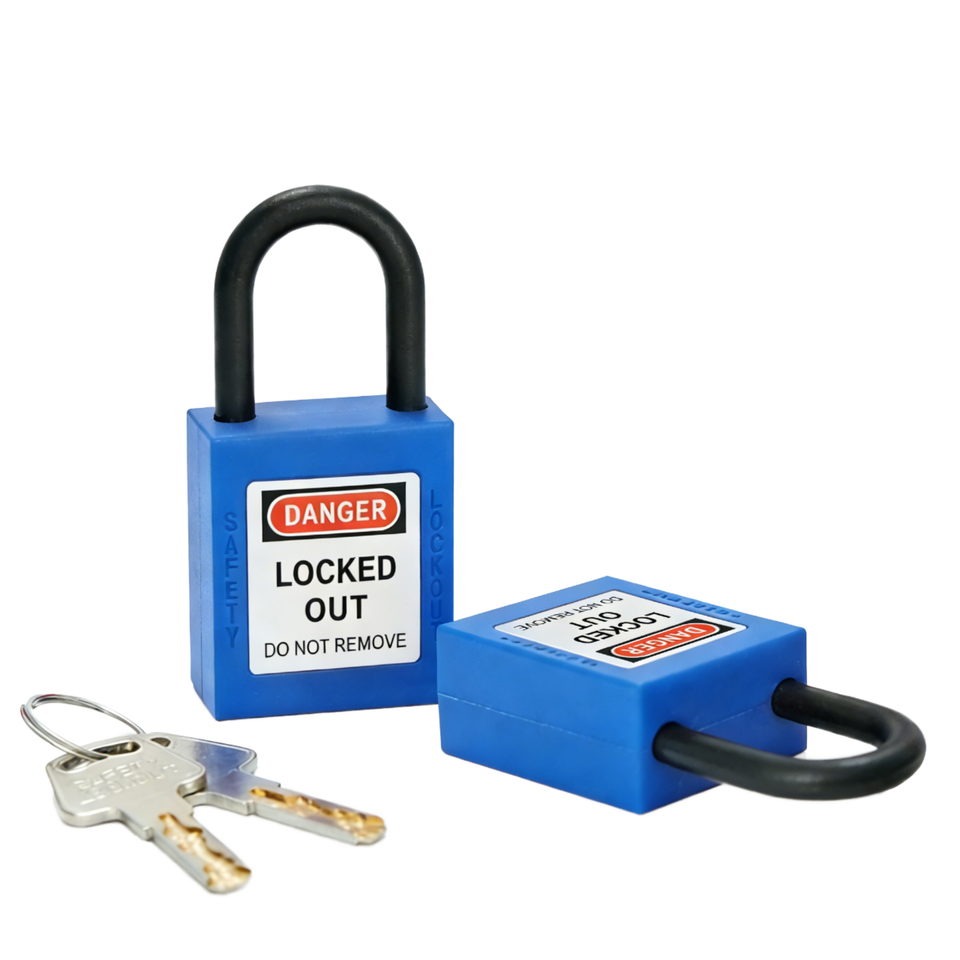 PVC Safety Padlock Lockout Tagout Key Operated Square Lock Danger ...